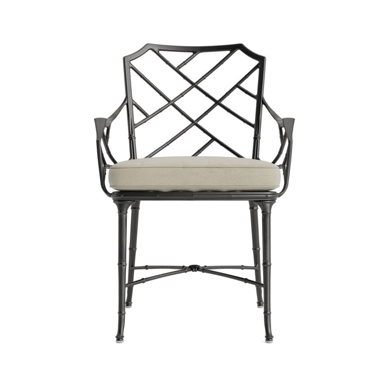 Calcutta Outdoor Dining Chair, Fusion Dove, Textured Pewter