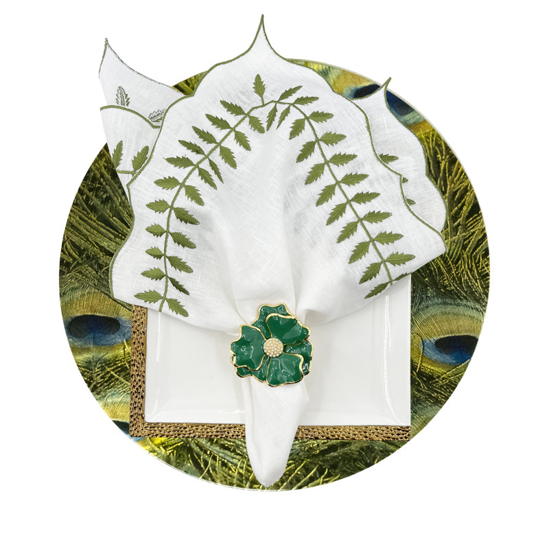 Peacock Round Lacquer Placemat
