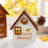 2-Piece 8"H Lighted Fall Wooden House-Shaped Table Decor