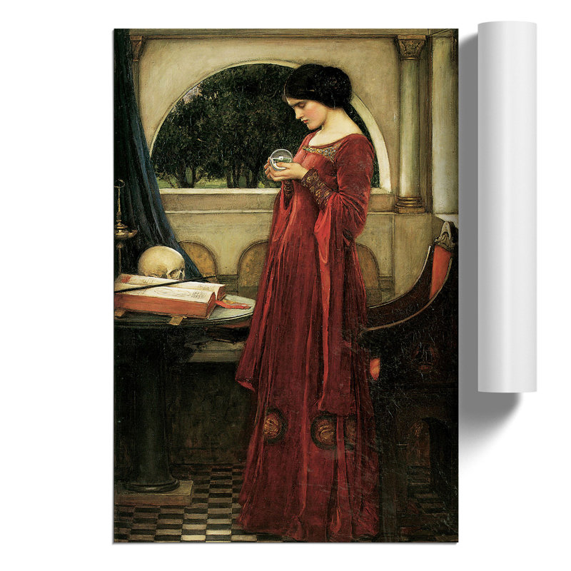 The Crystal Ball by John William Waterhouse - Frameless Print, 42cm H x 30cm W x 0.1cm D
