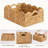 Scalloped Edge Wicker Storage Basket, Hand Woven Basket with Handles for Décor, Shelves, Pantry