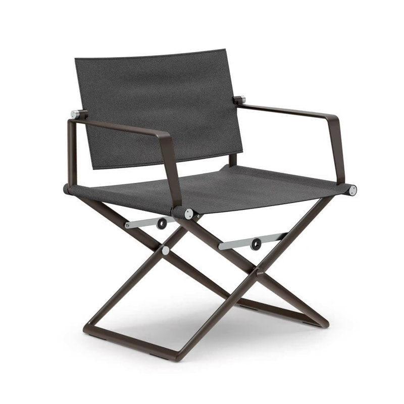Seax Folding Director Chair, Sail Shade, Black Pepper