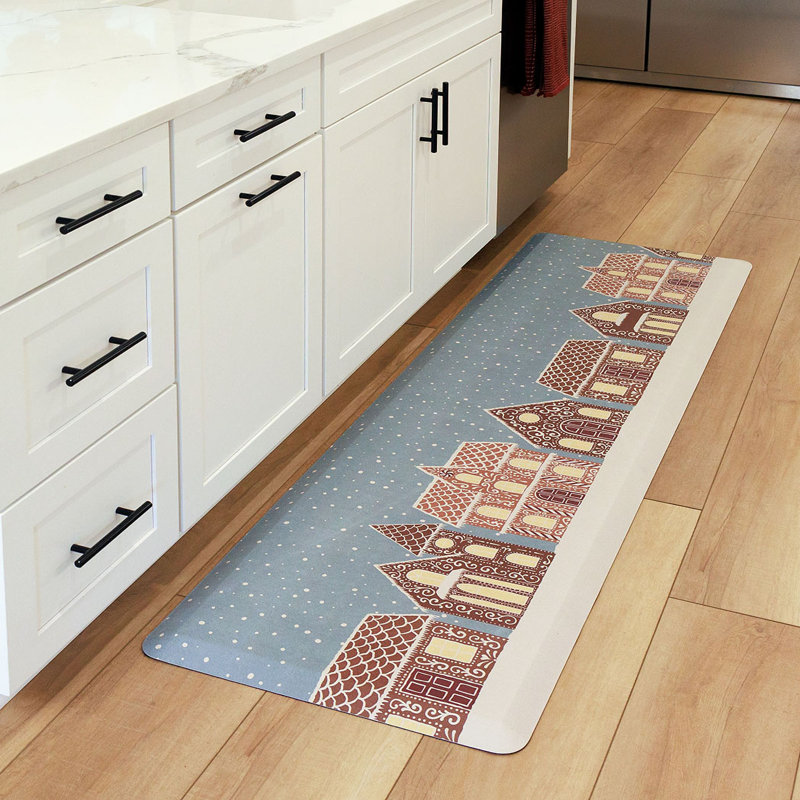 Tapis de couloir anti-fatigue Happy Feet Gingerbread Lane 22 po x 72 po, Tapis de couloir 1 pi 10 po x 6 pi