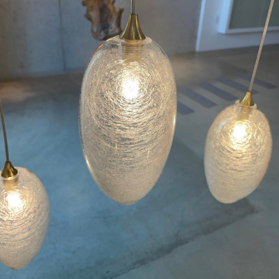 Luminaire suspendu géométrique à 3 lumières Mist