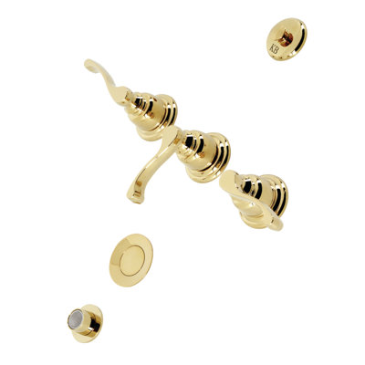 Robinet de bidet vertical à 3 poignées