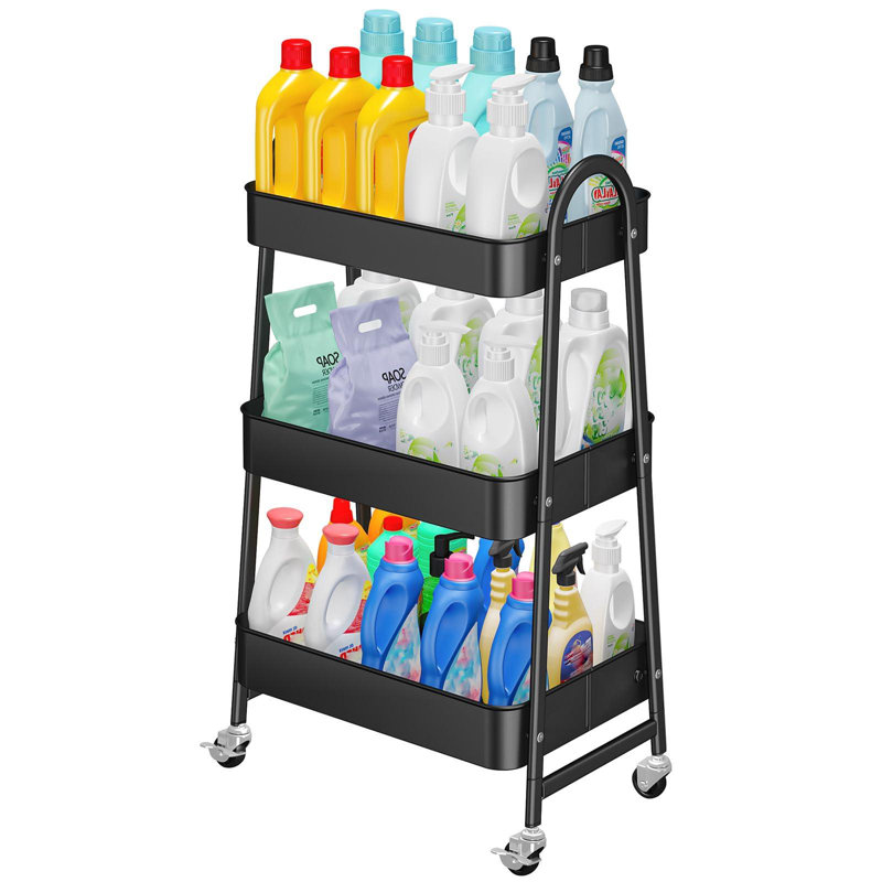 76cm H x 43cm W Utility Cart, Black