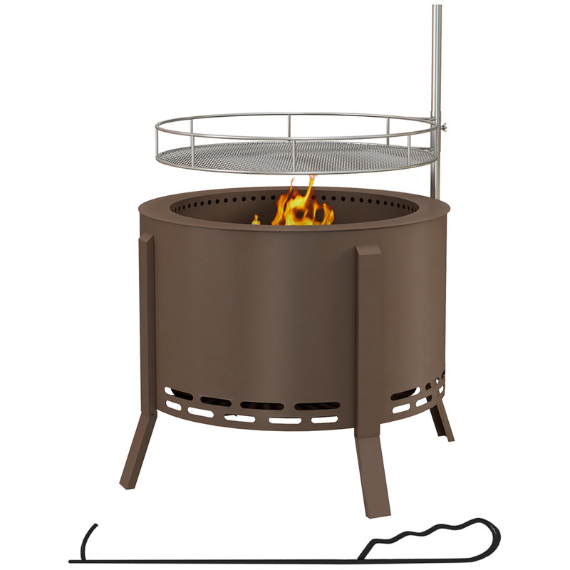 Barbecue au charbon portatif l 19 po TONWIN, Brun