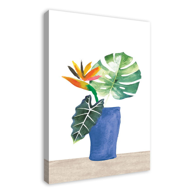 Oiseaux du paradis sur toile, H 36 po x l 24 po x P 1,25 po