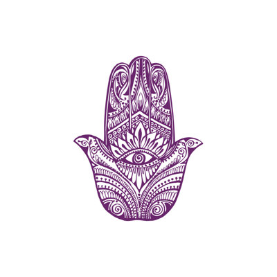 Décalcomanie murale yeux à main hamsa Eli