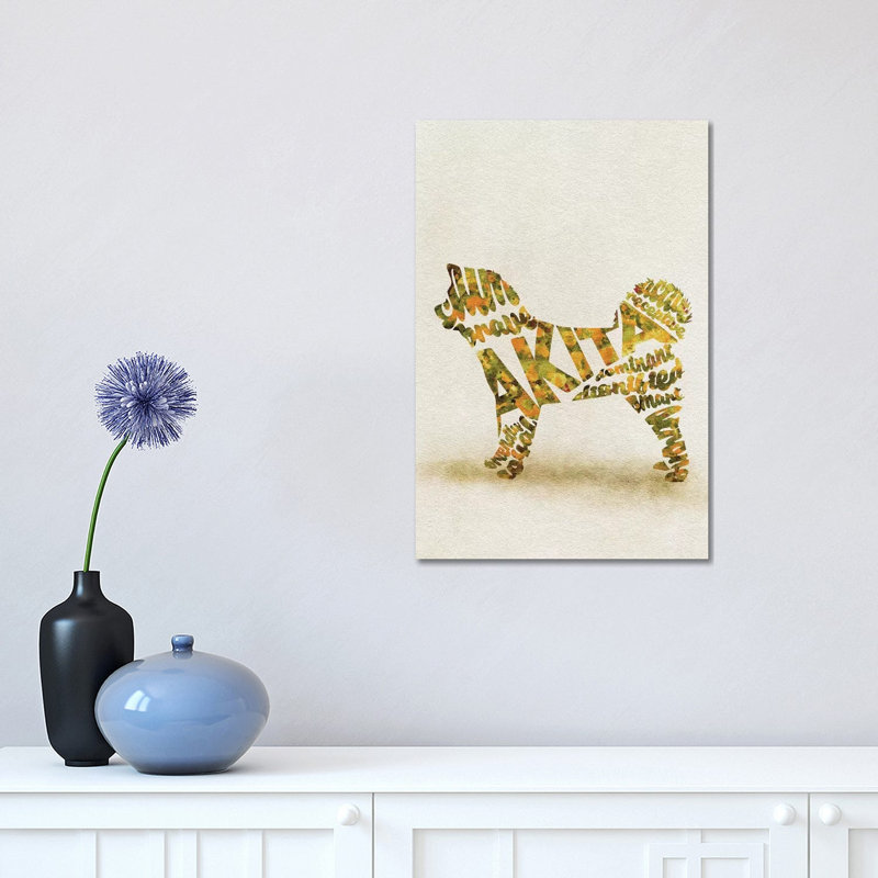 Akita Inu by Ayse Deniz Akerman - Wrapped Canvas Gallery-Wrapped Canvas Giclée, 30.48 cm H x 45.72 cm W