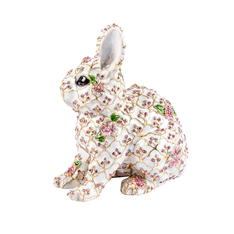 Jing Floral Rabbit Figurine
