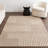 Dorene Contemporary High-Low Striped Wool Area Rug-1775707935