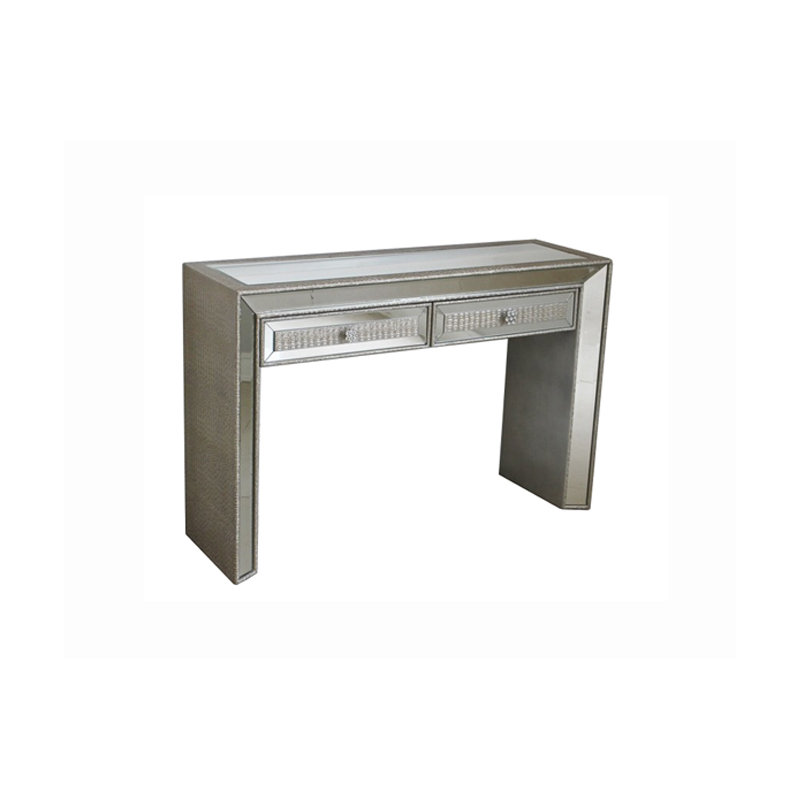 120cm Glass Top Console Table