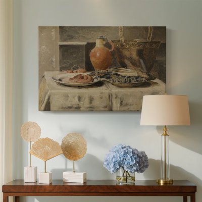 Henri de Braekeleer "Nature morte avec un pot en cuivre" - Art mural de qualité musée sur toile tendue
