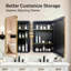 Armoire à pharmacie en métal de 40,6 x 66 cm (16 x 26 pouces) avec miroir et tablettes réglables, encastrée ou en saillie.-335745588-335809285