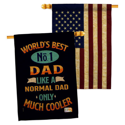Double Sided 40'' H x 28'' W Polyester Father's Day House Flag