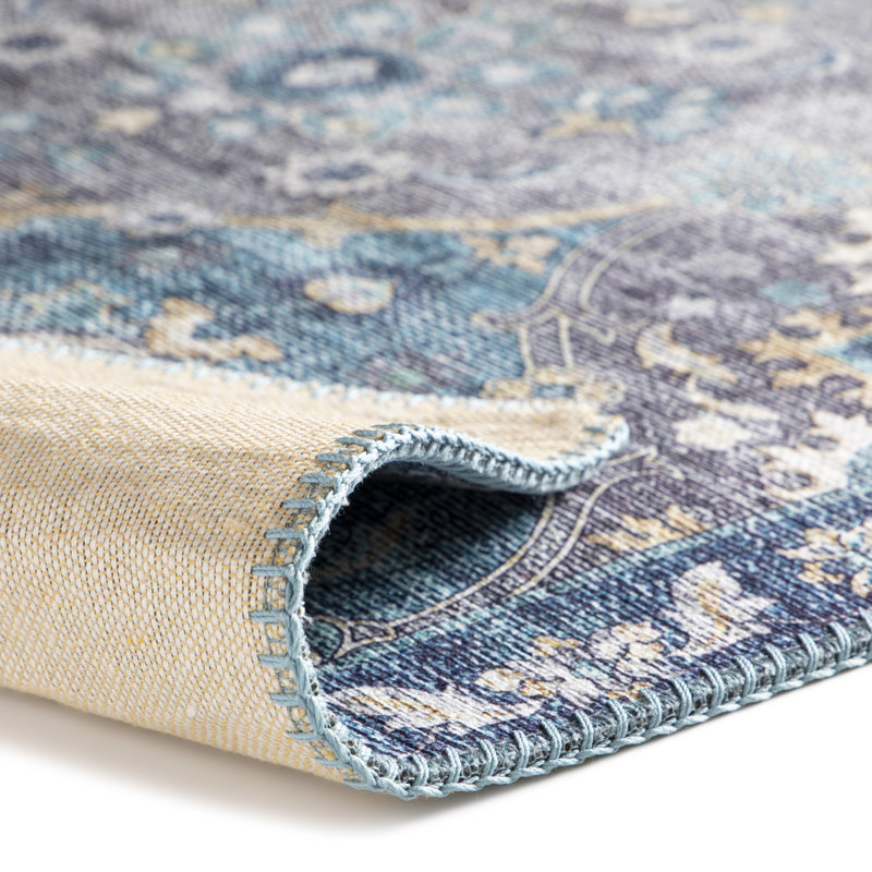 Borealis Flatweave Blue Navy/Green/Taupe, Rectangle 200 x 290cm