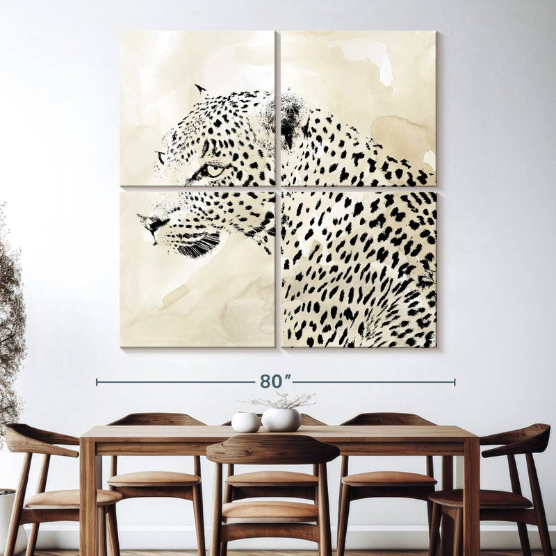 Brampt Leopard Spots III, 74" H x 74" W