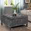 Repose-pieds de rangement carré capitonné de 29,5 po Nelda-26410152