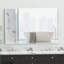 Miroir de salle de bain 48 po x 32 po rectangulaire moderne surdimensionné avec cadre blanc Grands miroirs muraux décoratifs pour salle de bain Miroir mural vertical ou horizontal avec cadre en aluminium
