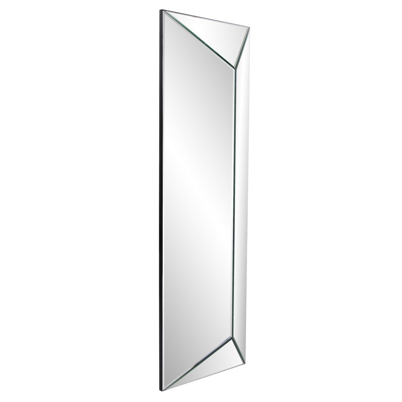 Dusharme Contemporary Frameless Rectangular Beveled Mirror Panel