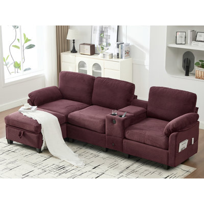 Canapé modulaire avec repose-pieds