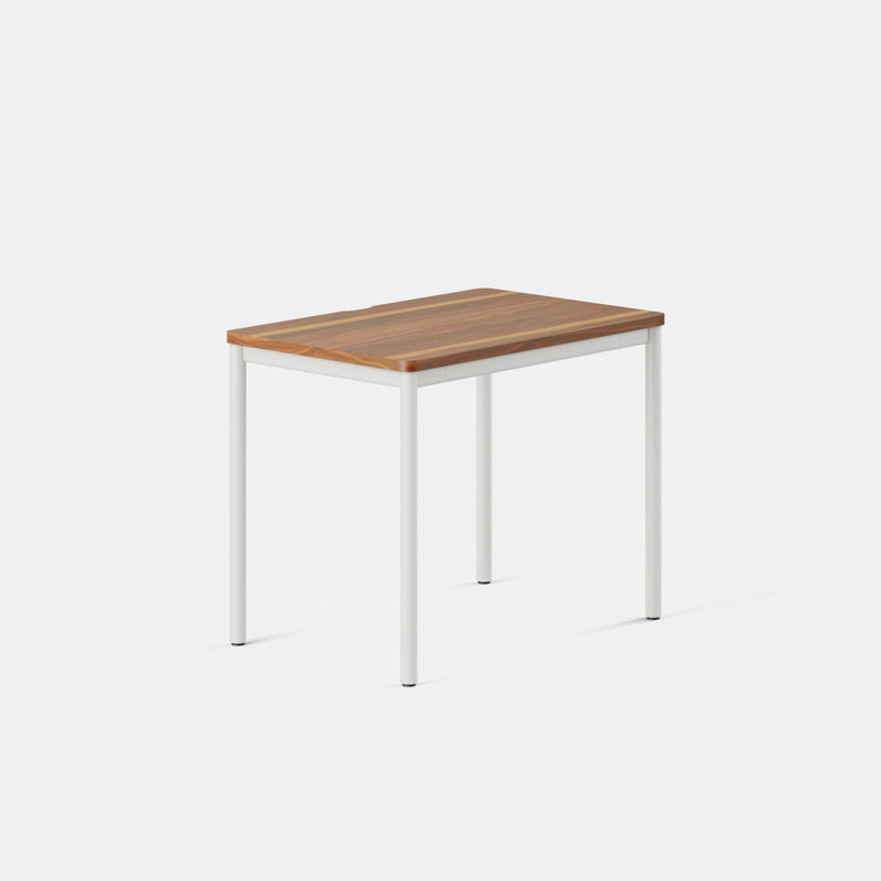 Daily Desk, 28.5" H x 36" W x 24" D, White, Walnut