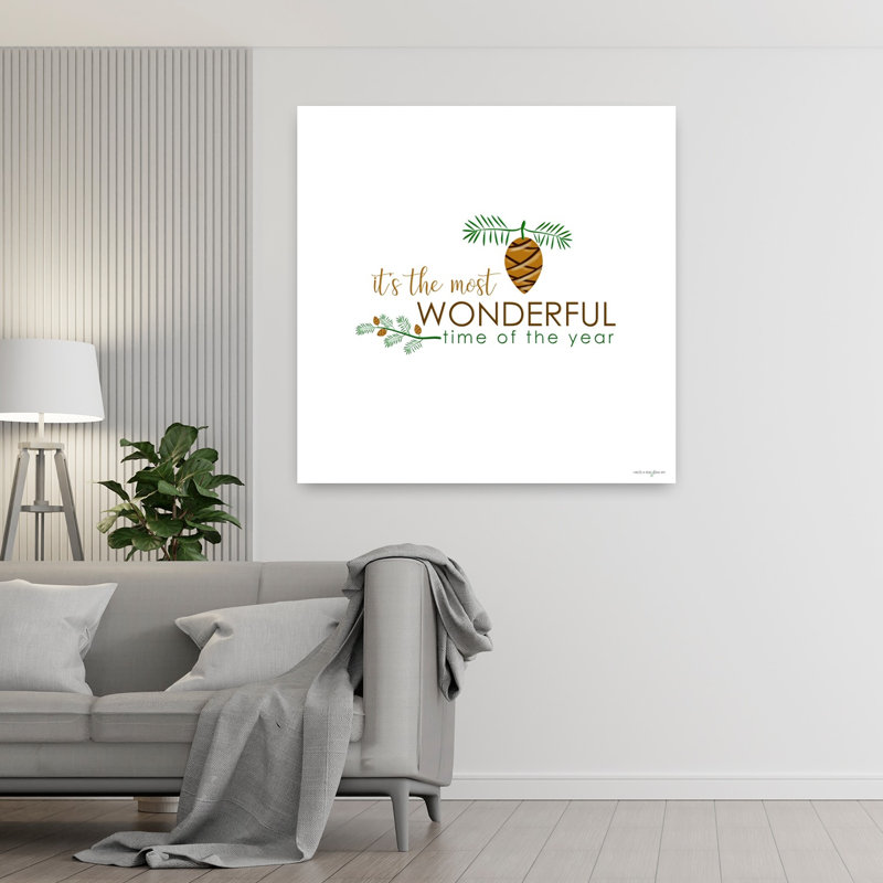 Wonderful Time Of The Year Abstract Contemporary Winter Wall Art Print, 48" H x 48" W