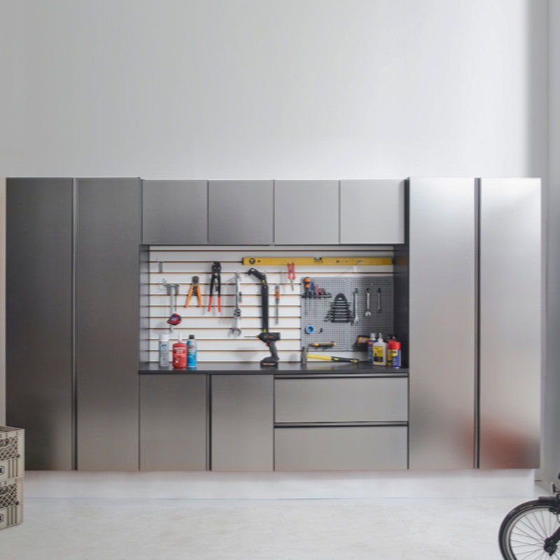 Nova Series 128 In. W X 72 In. H X 20 In. D Metallic Garage Cabinet Set A (7-Piece)