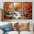 Toile avec cadre flottant brun