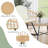 Postfield 3 Piece Outdoor Wicker Rocking Bistro Set with Tempered Glass Coffee Table and Cushions for Balcony Patio Porch
