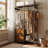 62” Clothes Rack With 3 Drawers, Multi-Function LED Light Hanging Rack With Drawers