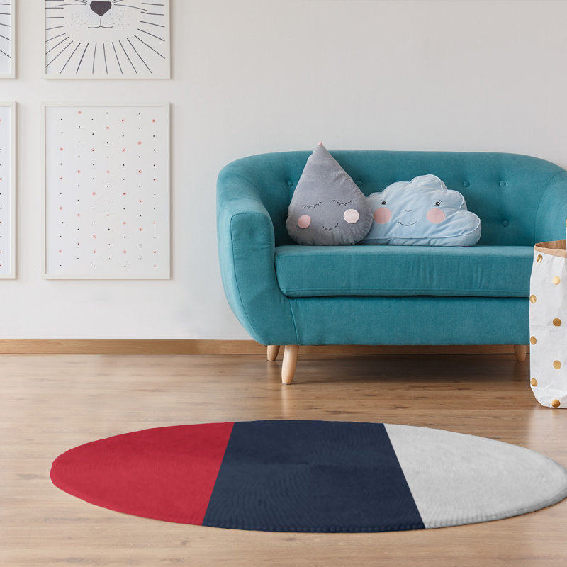 Chenille Indoor Rug, Round 5'