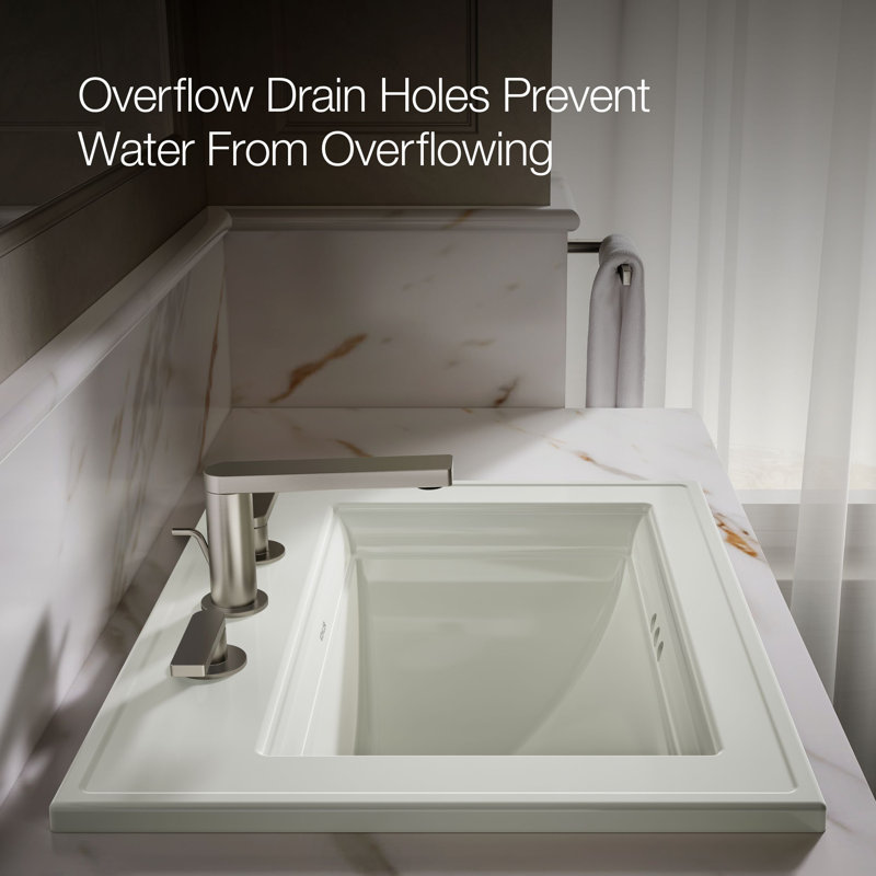 Memoirs® Stately Drop-in Bathroom Sink, Dune, 8" Centers