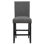 Ensemble de 2 tabourets de bar gris foncé Marian, garniture cloutée, style transitionnel, sièges confortables et élégants pour les cuisines et les bars modernes