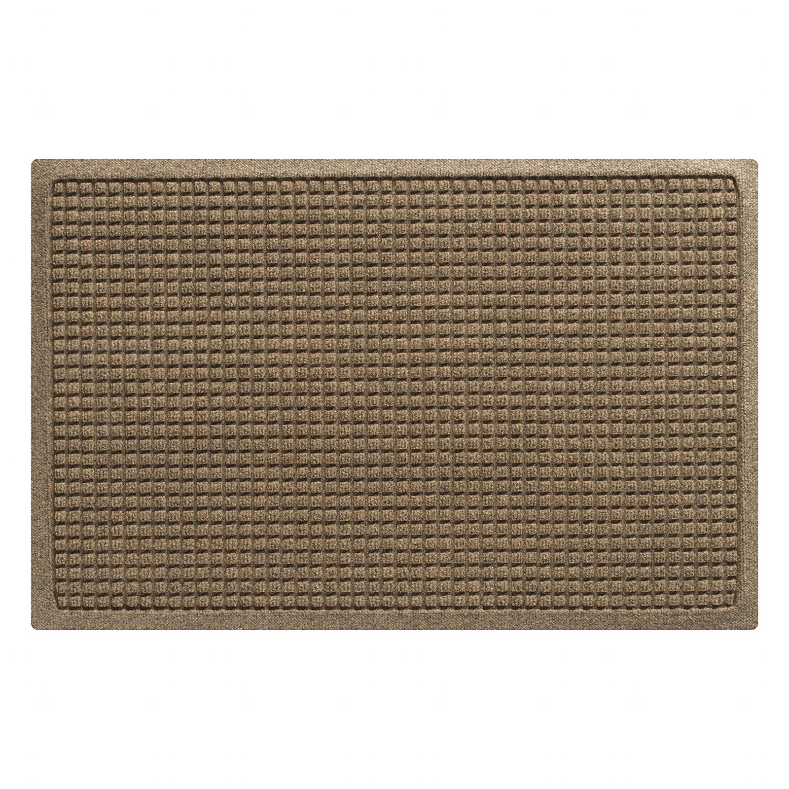 WaterHog Squares Non-Slip Doormat, Camel, Rectangle 2' x 3'