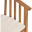 Ensemble repas d'extérieur en bois d'acacia 6 places avec coussins, finition et crème