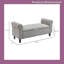 Banc de rangement rembourré 50 po avec accoudoirs roulés, repose-pieds capitonné pour chambre à coucher et entrée-285852800