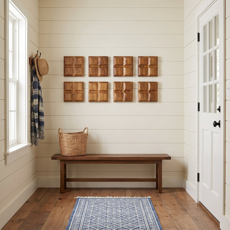 Chunk Wall Tiles, Set of 4, Natural