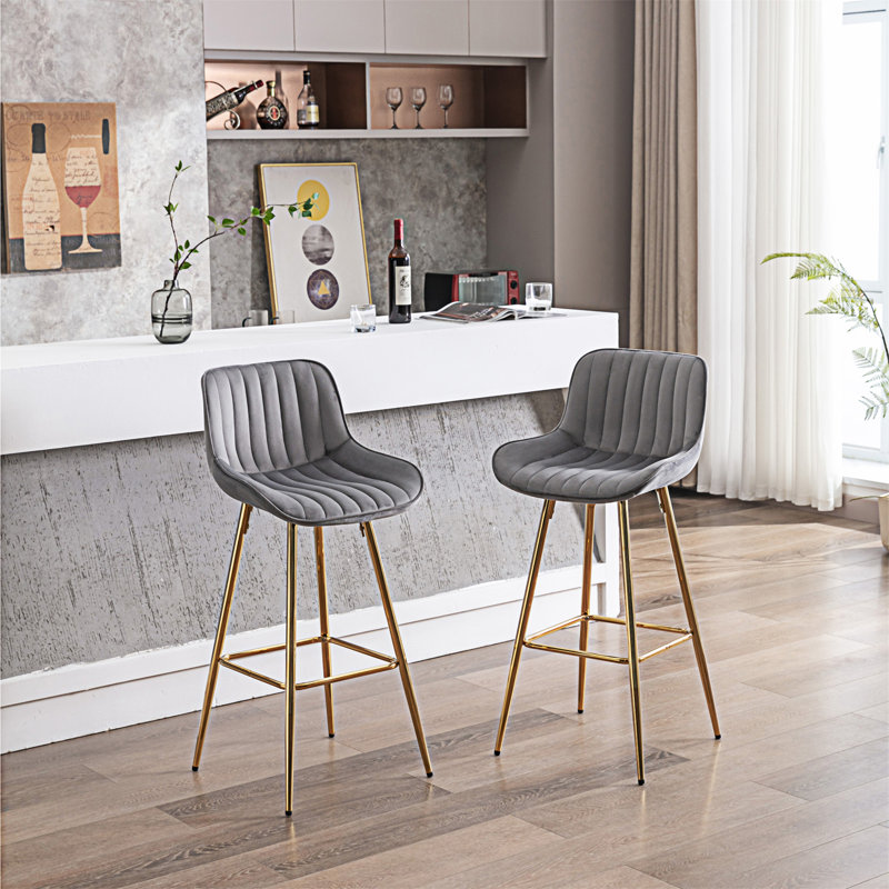 Ensemble de 2 tabourets de bar, Tabouret de bar (siège d’une hauteur de 30 po), Noir
