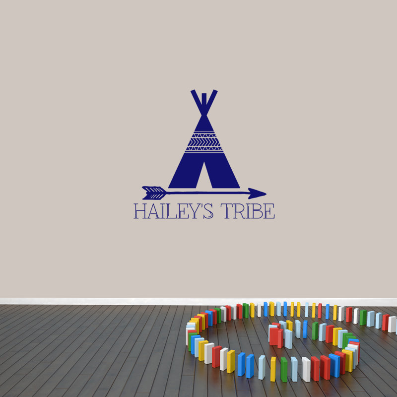 Text & Numbers Wall Decal, Navy Blue, Yes