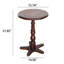 Petite table de bout ronde de 15,95 pouces au fini noyer, de style simple, pouvant servir de support à plante ou de table à boisson, petite table de bout ronde facile à installer, couleur noyer, conception simple, support à plante,