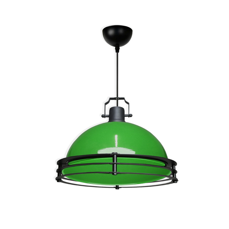 Luminaire suspendu en métal, Vert