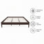 Structure de lit moderne en bambou massif avec support en lattes de bois, hauteur de 15 pouces, aucun sommier requis-125286215-125286207