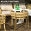 Table de patio Pe, tables de bout 2 pièces, café brun avec lattes en métal, eau chic