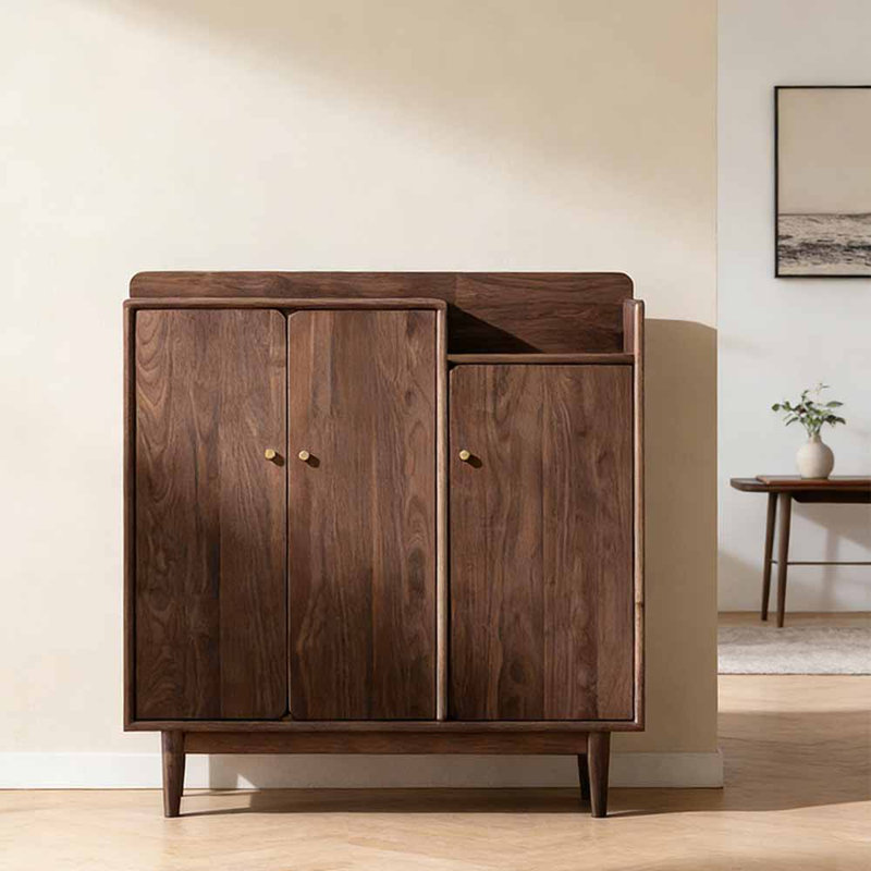 Magnifique armoire à chaussures de style américain, Bois brun foncé