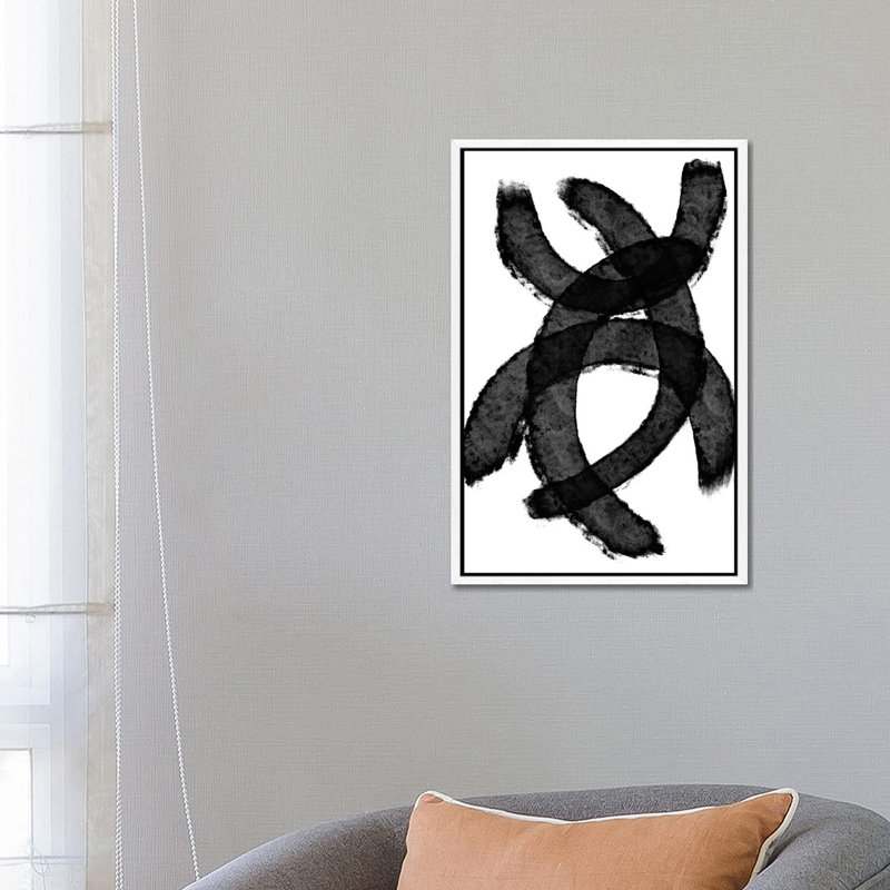 New Black - Print on Canvas, White Framed, 66.04 cm H x 45.72 cm W