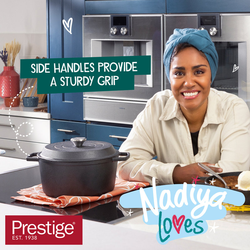 Nadiya X Prestige Cast Iron Casserole, 4.5L