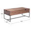 Table basse à plateau relevable avec rangement