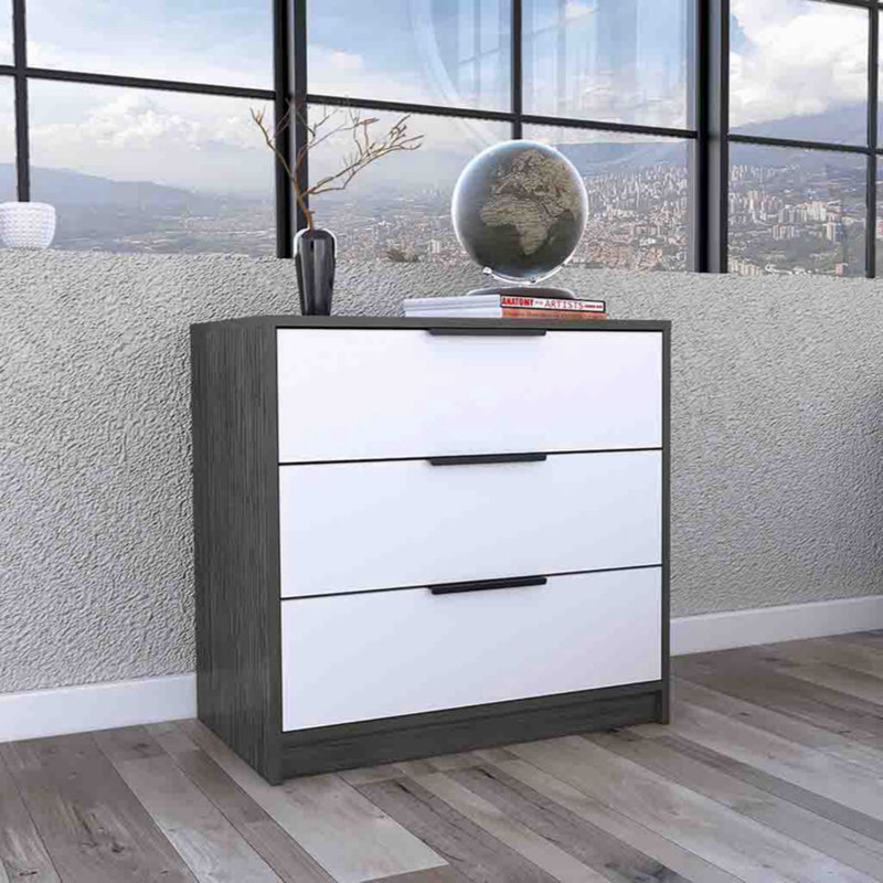 27.775'' W 3 - Drawer Dresser, Oak/White